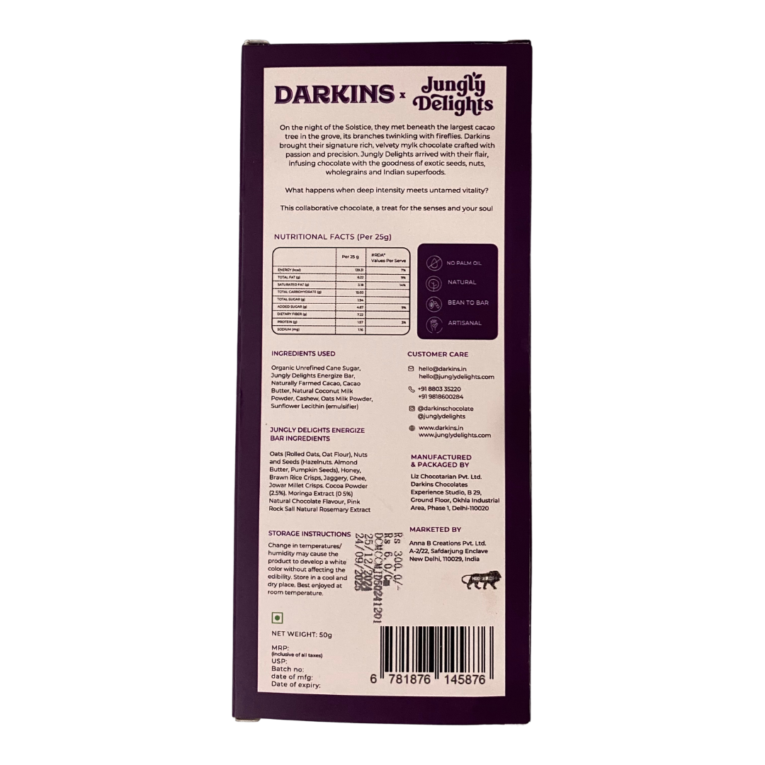 Load image into Gallery viewer, Mylk Chocolate with Moringa Superfood Bar (Energize Bar) - Darkins Chocolates