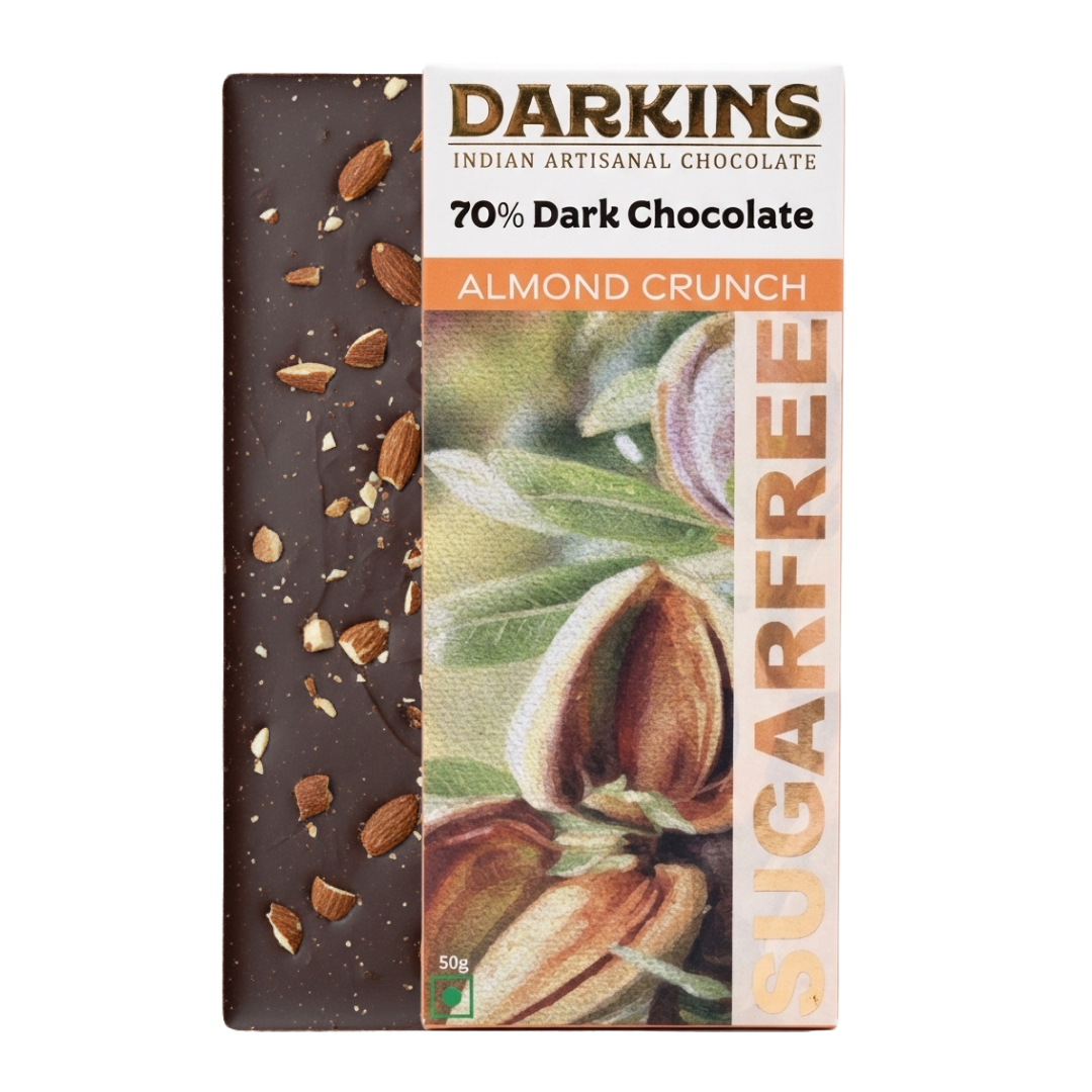 Load image into Gallery viewer, 70% Dark Chocolate Almond Crunch (Sugarfree)