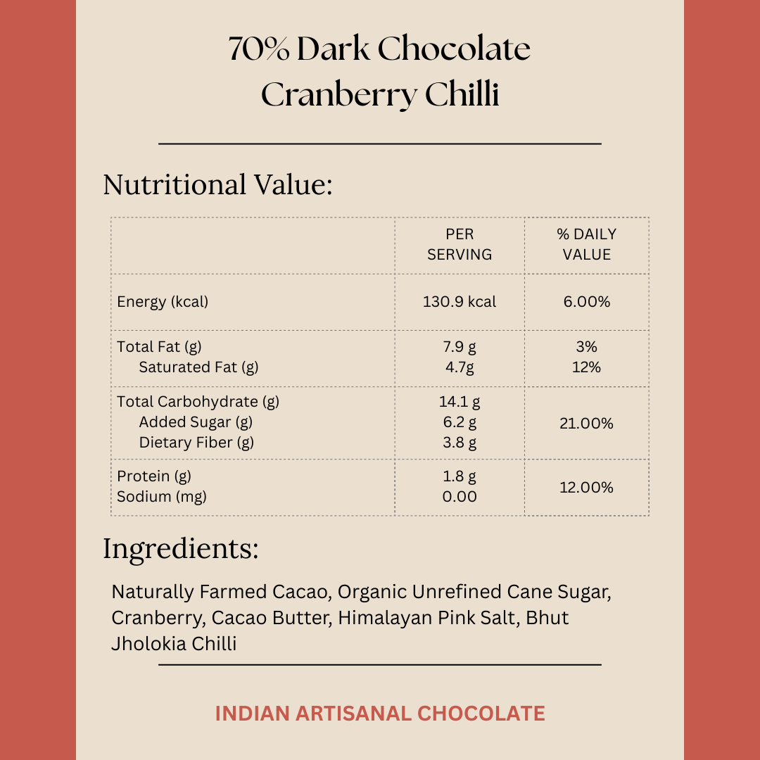 Load image into Gallery viewer, 70% Dark Chocolate with Cranberry &amp; Chilli