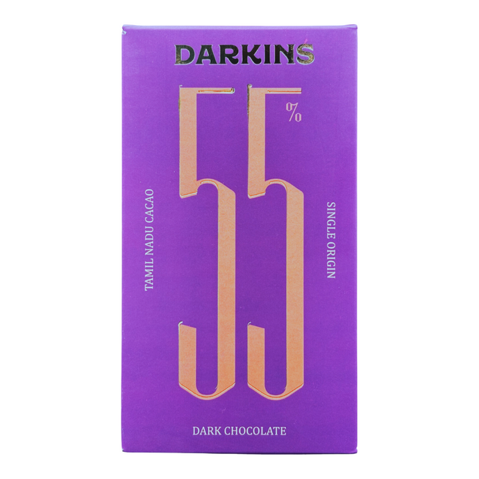 55% Single Origin Dark Chocolate- Tamil Nadu - Darkins Chocolates