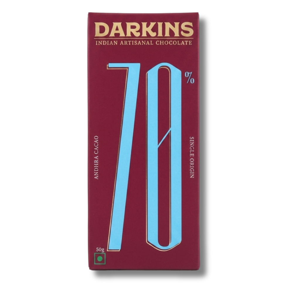 70% Single Origin Dark Chocolate- Andhra Pradesh - Darkins Chocolates