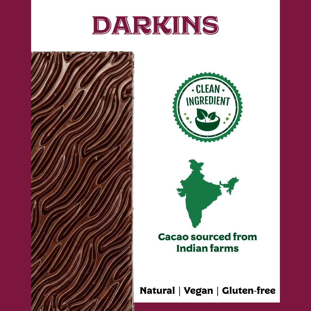 70% Single Origin Dark Chocolate- Andhra Pradesh - Darkins Chocolates