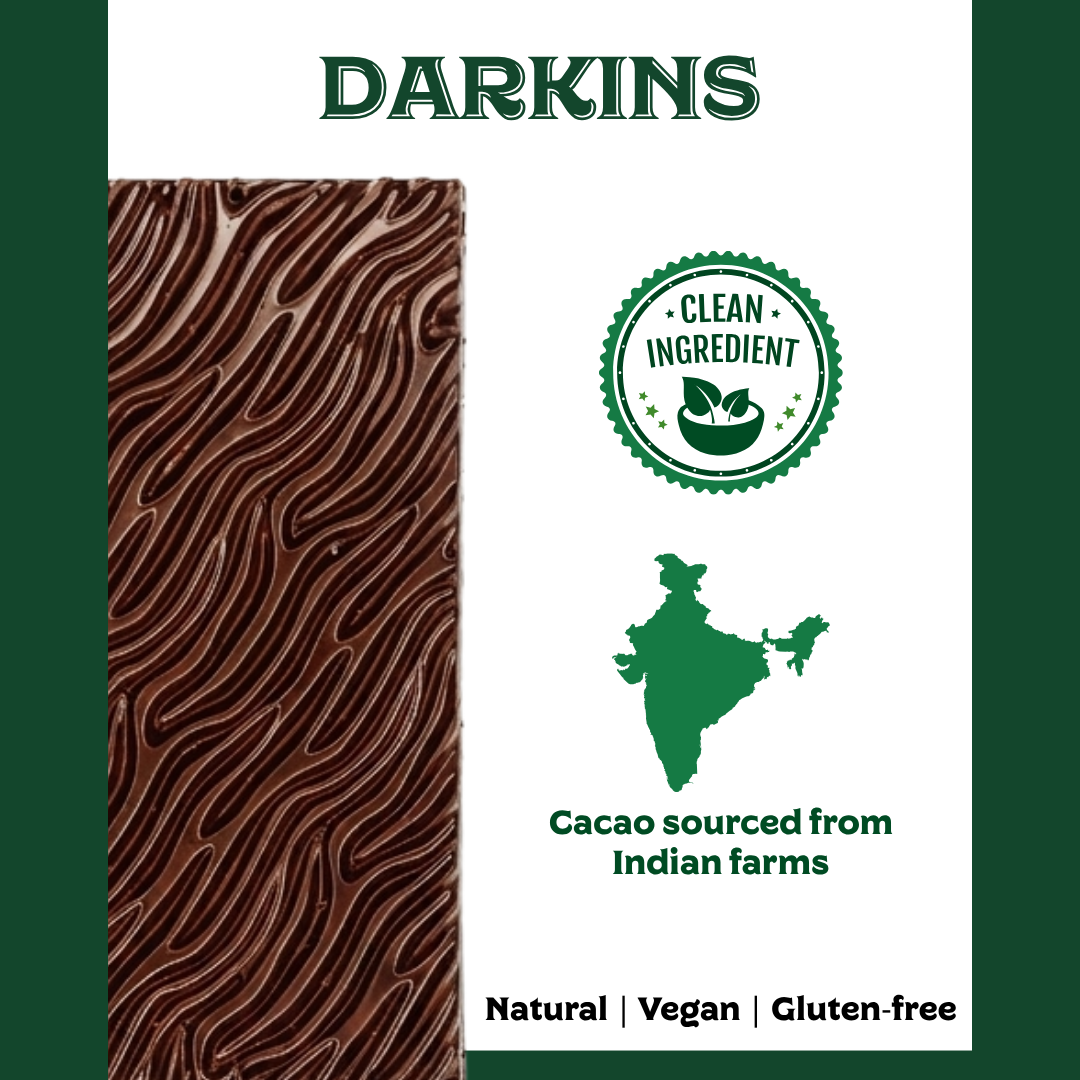 80% Single Origin Dark Chocolate- Karnataka - Darkins Chocolates