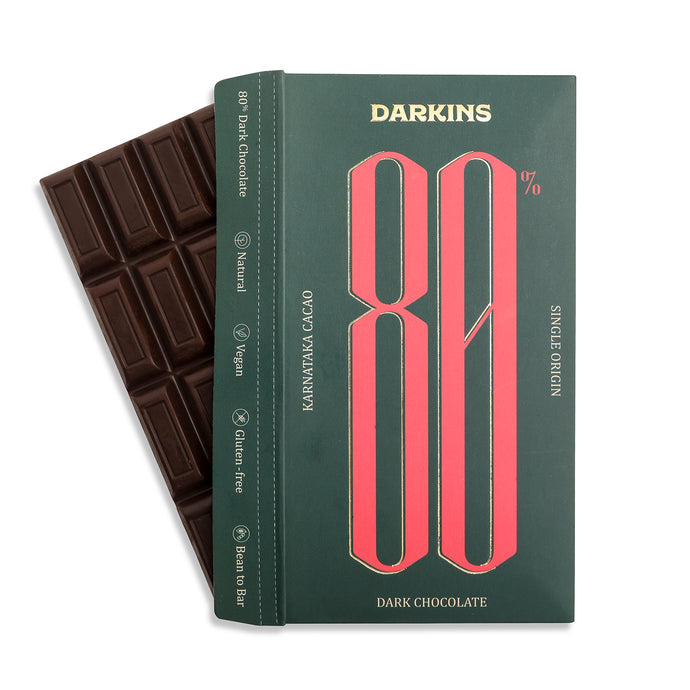 80% Single Origin Dark Chocolate- Karnataka - Darkins Chocolates