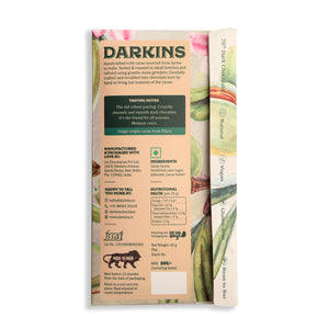 70% Dark Chocolate with Almonds - Darkins Chocolates