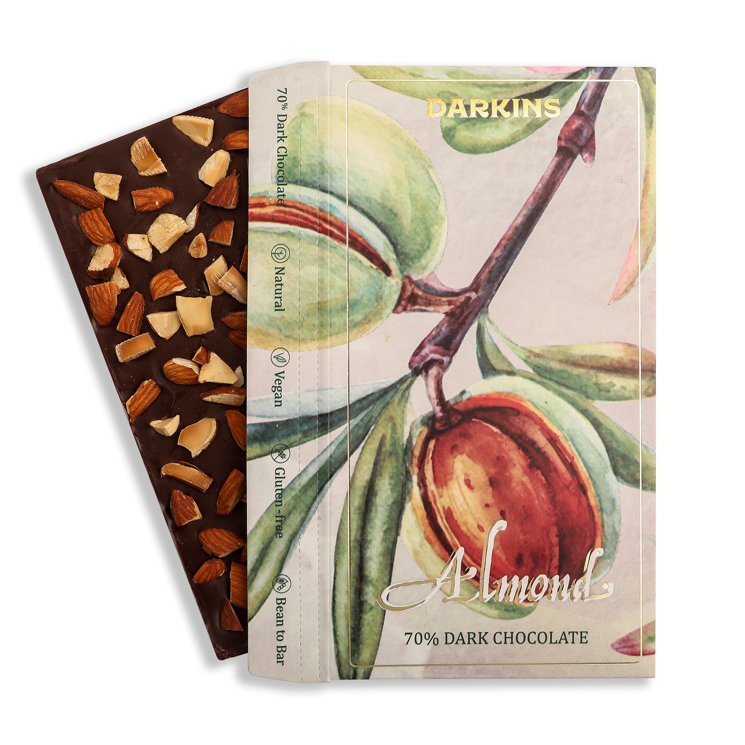 Load image into Gallery viewer, 70% Dark Chocolate with Almonds - Darkins Chocolates