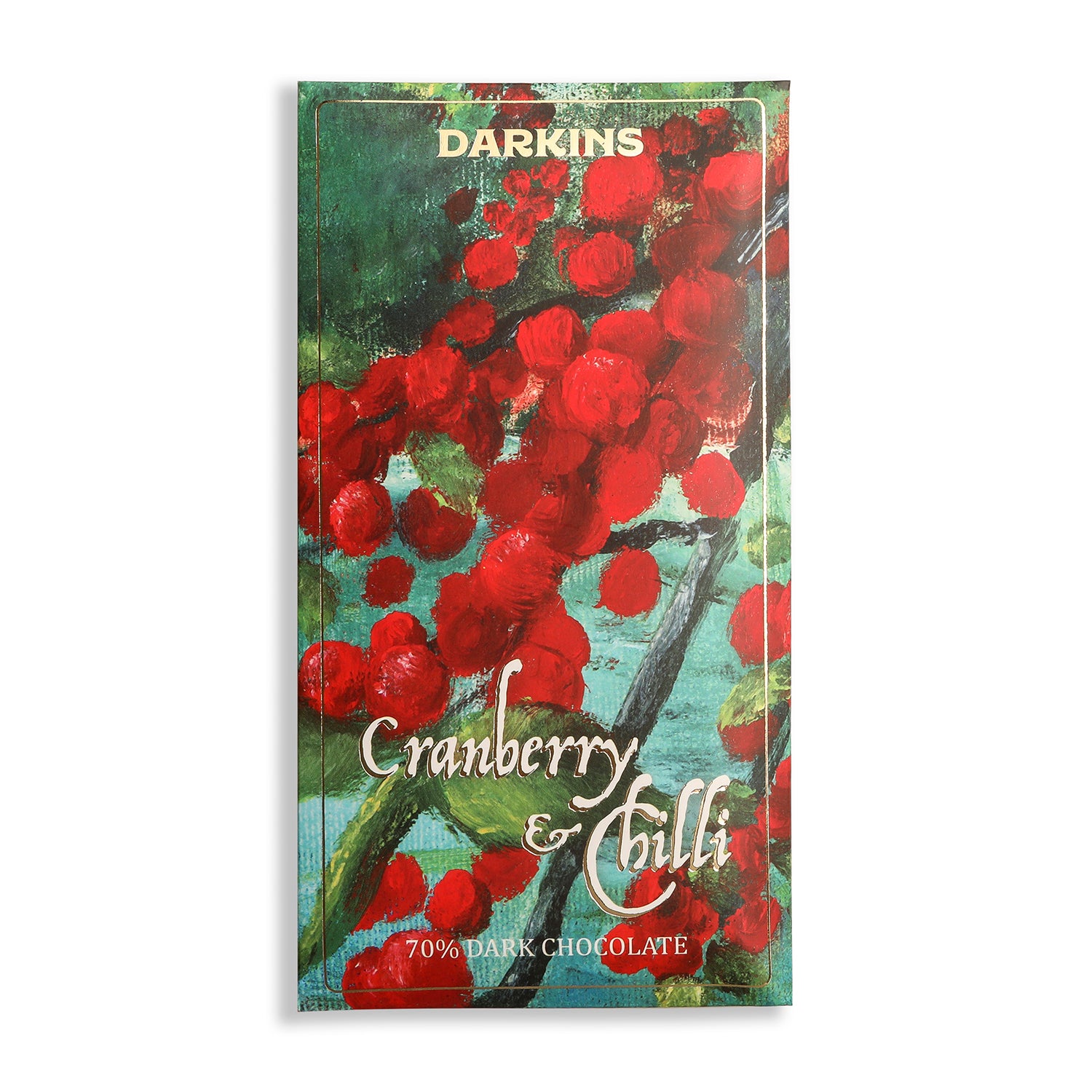 70% Dark Chocolate with Cranberry & Chilli - Darkins Chocolates